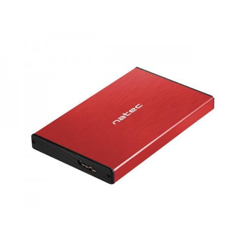 Išorinio kietojo disko dėžutė 2.5" USB 3.0 SATA raudona (red) Natec 